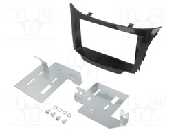 Radio mounting frame; Hyundai; 2 DIN; black gloss