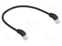 Patch cord; S/FTP; Cat: 6a; RJ45 down angled plug,both sides