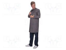 Coat; ESD,unisex; grey; XXXL; cotton,polyester,conductive fibers