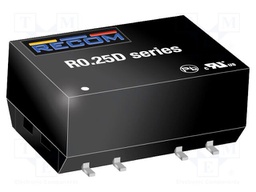 Converter: DC/DC; 0.25W; Uin: 2.97÷3.63V; Uout: 3.3VDC; Iout: 38mA