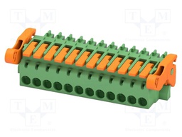 PCB connector, nominal cross section: 1.5 mm2, color: green,