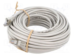 Patch cord; SF/UTP; 5e; stranded; CCA; PVC; grey; 25m; 26AWG