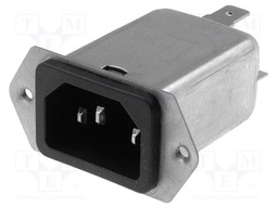 Connector: AC supply; socket; male; 4A; 250VAC; IEC 60320; -25÷85°C