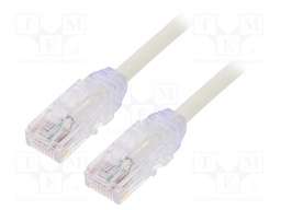 Patch cord; TX6A-28™,U/UTP; 6a; solid; Cu; LSZH; white; Len: 0.5m