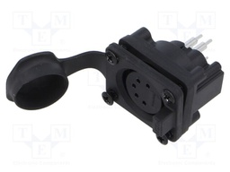 Connector: XLR; socket; female; AXS; 7.5A; 133V; PIN: 5; IP65; THT