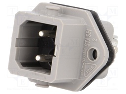 Connector: rectangular; ST; socket; male; PIN: 2; tinned; IP54; 16A