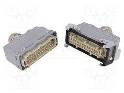 Connector: HDC; male + female; C146; PIN: 24; 24+PE; size E24; M32