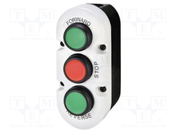 Control cassette; black,grey; ESE; No.of butt: 3; flat; IP65