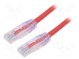 Patch cord; TX6™ PLUS,U/UTP; 6; stranded; Cu; LSZH; red; Len: 0.5m