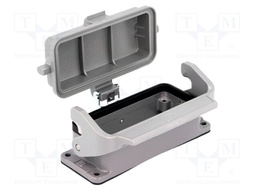 Enclosure: for rectangular connectors; Han; size 16B; with latch