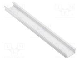 Profiles for LED modules; white; 1m; GALAX MINI; aluminium