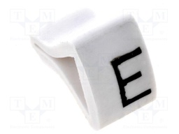 Markers; Marking: E; 3÷6.5mm; H: 9mm; A: 7mm; -30÷100°C; leaded; L: 5mm