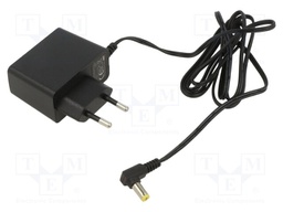 Power supply: switched-mode; constant voltage; 9VDC; 1A; 9W; plug