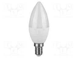 LED lamp; neutral white; E14; 220÷240VAC; 600lm; P: 6.5W; 180°; IP20