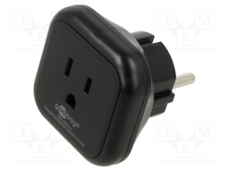 Adapter; Out: JAPAN,USA; Plug: with earthing; Colour: black