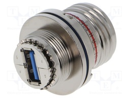 Connector USB 3 Reduced Flange Receptacle  USB A Nickel
