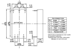 Converter: DC/DC; 20W; Uin: 8.5÷160V; 15VDC; Iout: 1.33A; 28.5g