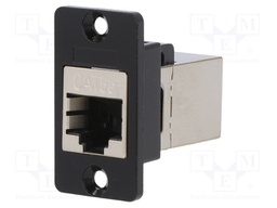 Coupler; SLIM; Cat: 5e; shielded; Layout: 8p8c; 29mm; Mat: metal