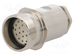 Connector: M27; ZYLIN; plug; female; soldering; for cable; PIN: 21