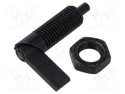 Indexing plungers; Thread: M12; Plating: black finish; 5mm; steel