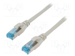 Patch cord; F/UTP; 5e; stranded; Cu; PVC; grey; 5m; 26AWG