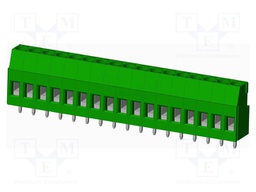 Connector: PCB terminal block; terminal; angled; Plating: tinned