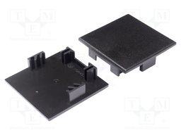 Cap for LED profiles; black; ABS; Application: PHIL53; Pcs: 2