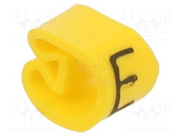 Markers for cables and wires; 2.5÷5mm; PVC; yellow; leaded