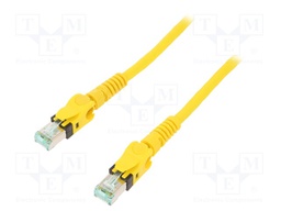 Patch cord; S/FTP; 6a; stranded; Cu; PUR; yellow; 20m; halogen free