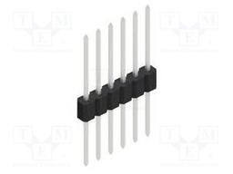 Connector: pin strips; pin header; male; PIN: 6; 1.27mm; THT; 1x6