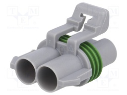 Connector: automotive; Ducon 6.3; plug; female; PIN: 2; for cable