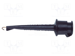 Clip-on probe; hook type; 5A; 60VDC; black; Grip capac: max.3.06mm