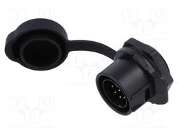Connector: circular; Quicklock; socket; male; straight; PIN: 9; 250V