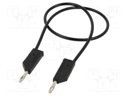 Test lead; 60VDC; 30VAC; 16A; Len: 0.5m; black; Cond.cross sec: 1mm2
