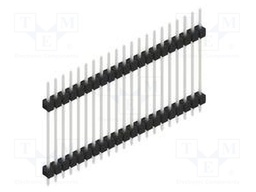 Connector: pin strips; pin header; male; PIN: 21; 2.54mm; THT; 1x21