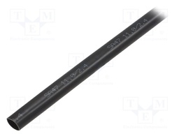 Heat shrink sleeve; glued; 4: 1; 11mm; L: 1.2m; black
