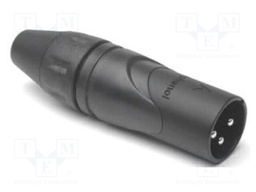 Connector: XLR; plug; male; straight; Plating: silver plated; IP40