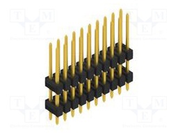 Connector: pin strips; pin header; male; PIN: 20; 2.54mm; THT; 2x10