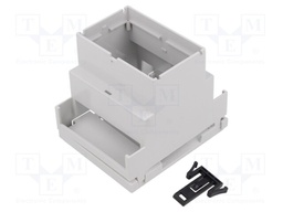 Enclosure: for DIN rail mounting; light grey; No.of mod: 4