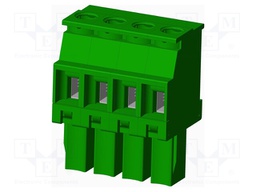 Connector: pluggable terminal block; plug; female; angled 90°