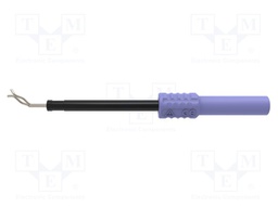 Probe tip; 1A; violet; Socket size: 4mm; Plating: nickel plated