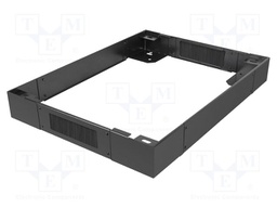 Cabinet socle; black; Standard: 19"; Y: 100mm; X: 600mm; Z: 600mm