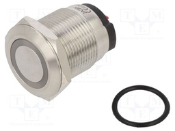 Switch: vandal resistant; Pos: 2; SPST; 10A/24VDC; IP65; OFF-(ON)