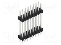 Connector: pin strips; pin header; male; PIN: 16; 2.54mm; THT; 2x8