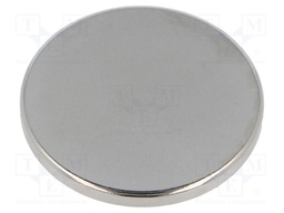 Magnet: permanent; neodymium; 54N; Ø: 32mm; H: 3mm