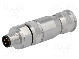 Connector: M8; male; PIN: 4; straight; shielded; for cable; plug