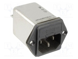Connector: AC supply; socket; male; 4A; 250VAC; -25÷85°C; 1mH; 1MΩ