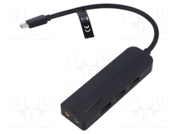 Hub USB; USB 3.0; black; Number of ports: 6; 0.15m; Enclos.mat: ABS