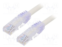 Patch cord; TX6A™ 10Gig,U/UTP; 6a; solid; Cu; PVC; white; Len: 0.5m