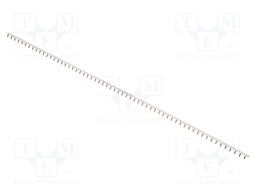 Busbar; 10mm2; Poles: 1; 690VAC; 690VDC; Inom: 63A; No.of mod: 60